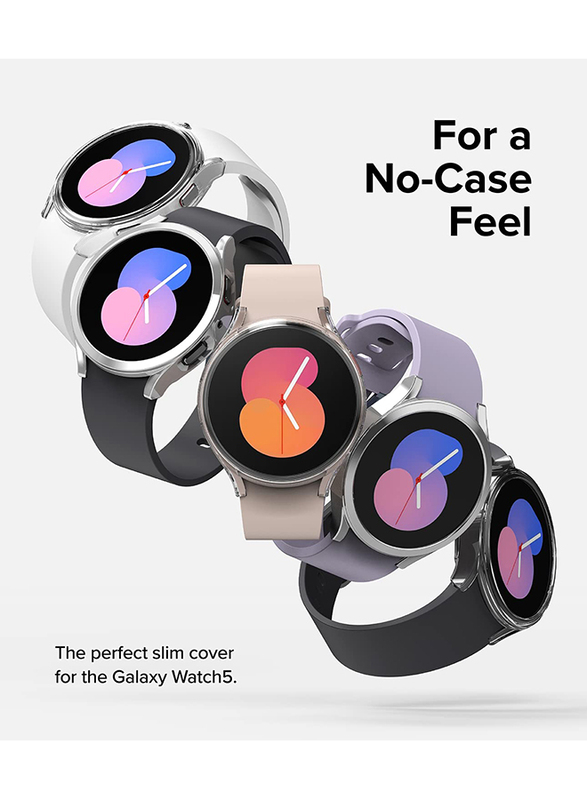 Ringke Slim Case Compatible with Samsung Galaxy Watch 5 40mm,  Anti-Yellowing  Premium PC Hard Thin Cover - Dark Chrome